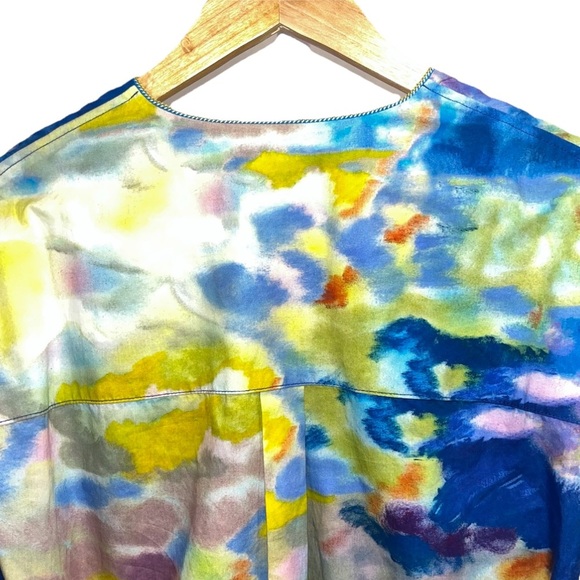 ULLA JOHNSON Holland wrap jacket Nora skirt set multicolor watercolor sz 4 new - Picture 12 of 16